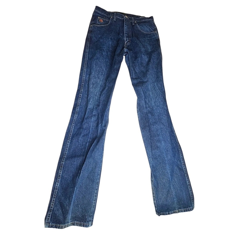20X Western Jeans 31x38 Blue Dark Wash Slim Straight Cowboy Cut Denim